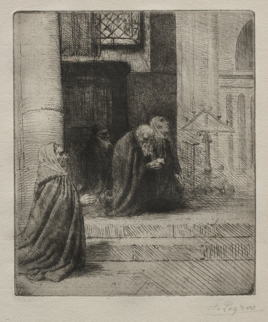 Bir Kilisenin İçi by Alphonse Legros