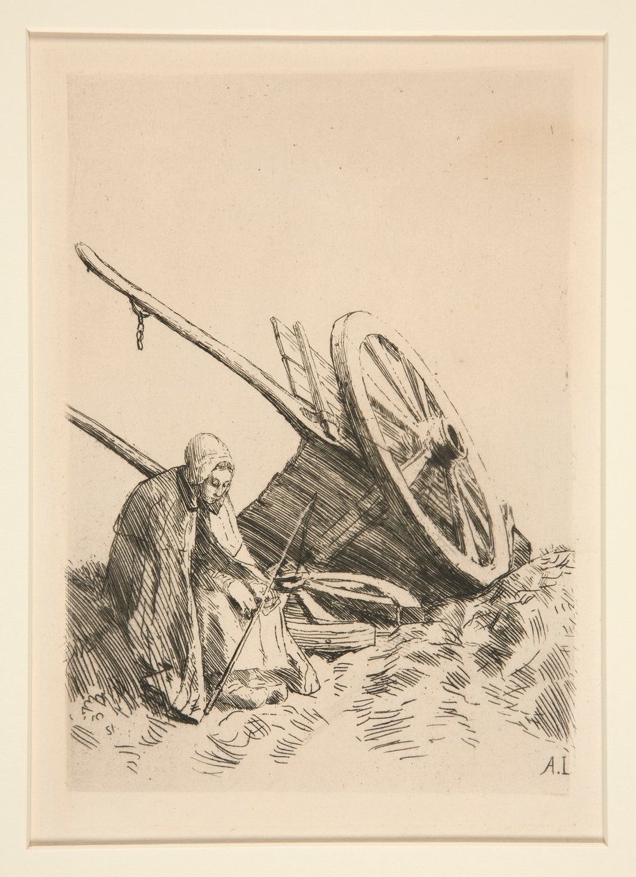 La Charette Brisee (Kırık Araba) by Alphonse Legros