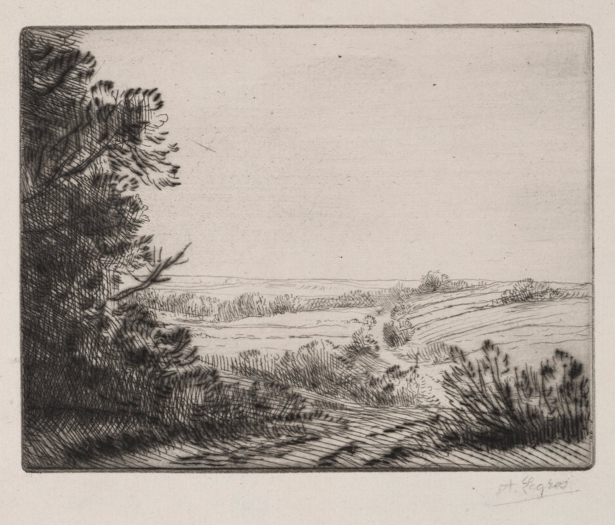 Manzara. by Alphonse Legros