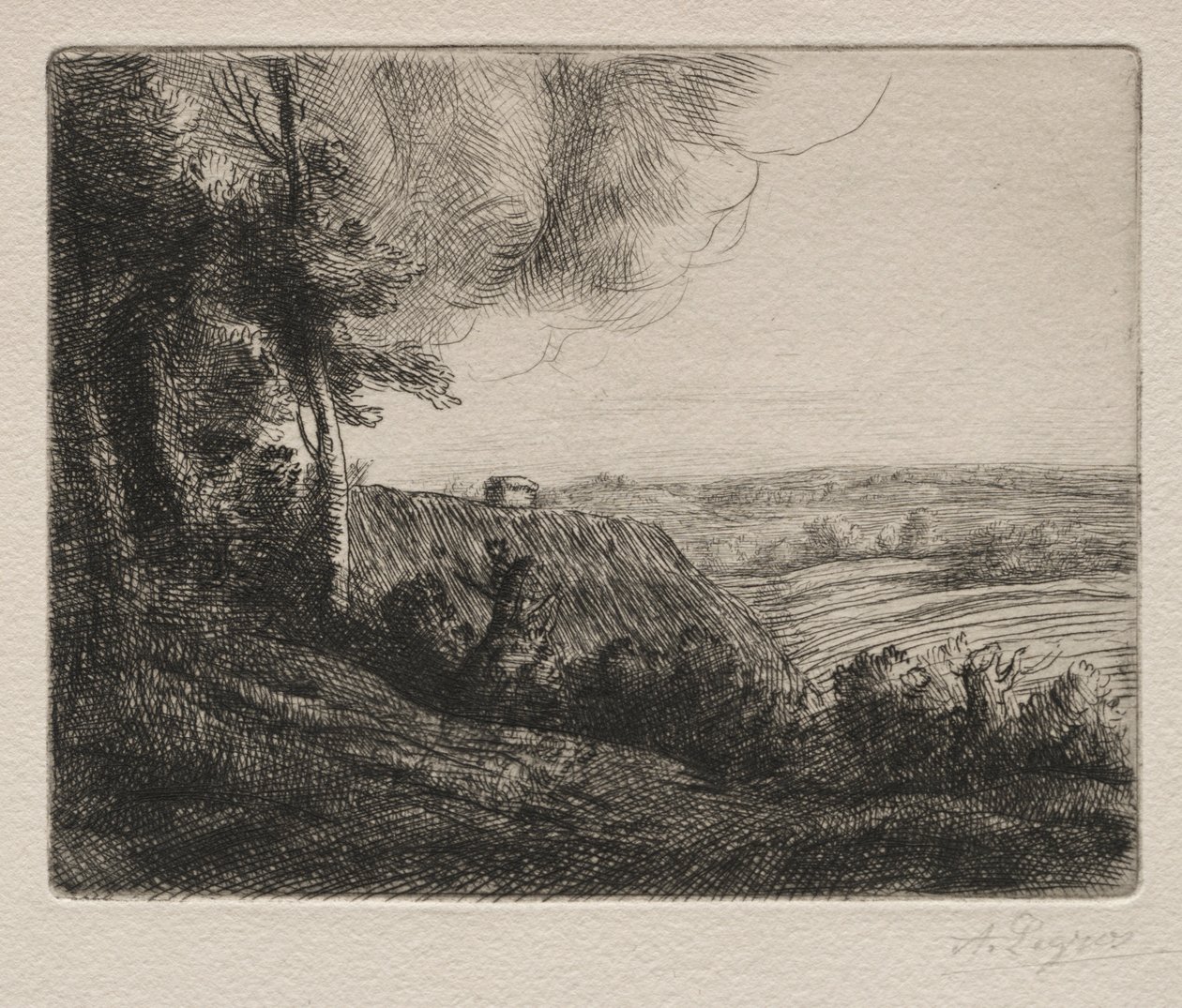 Manzara. by Alphonse Legros