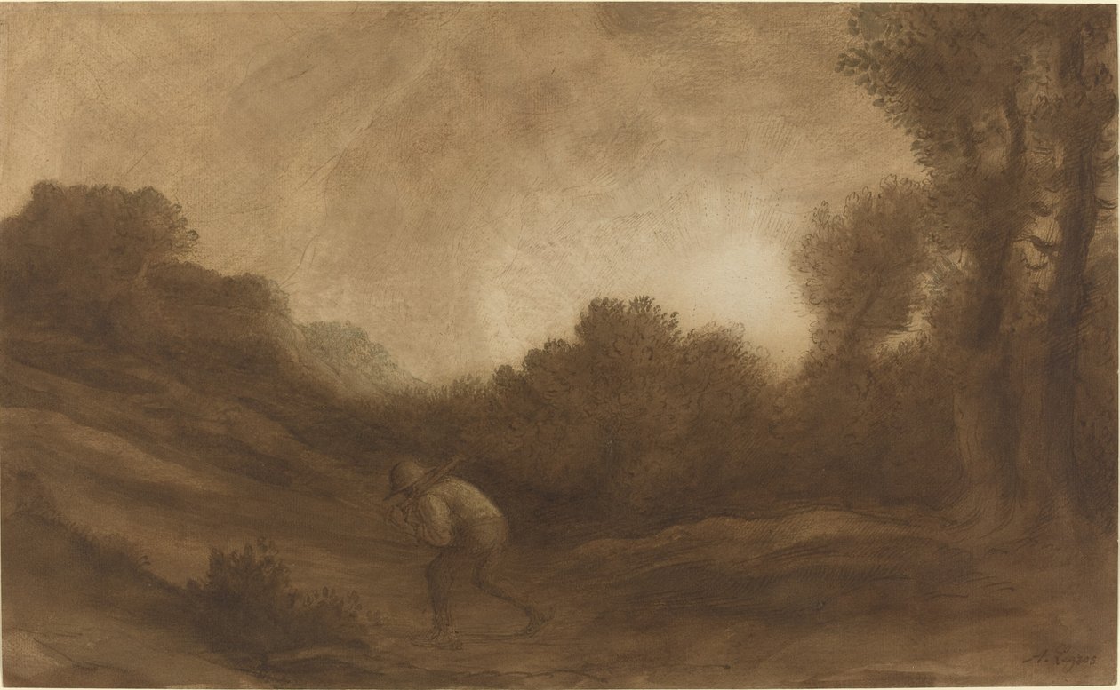 Manzara, Akşam. by Alphonse Legros