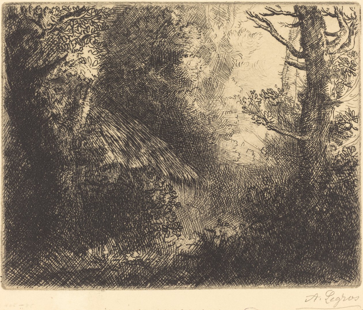 Manzara: Chailleux yakınında (Ödeme: Pres Chailleux) by Alphonse Legros