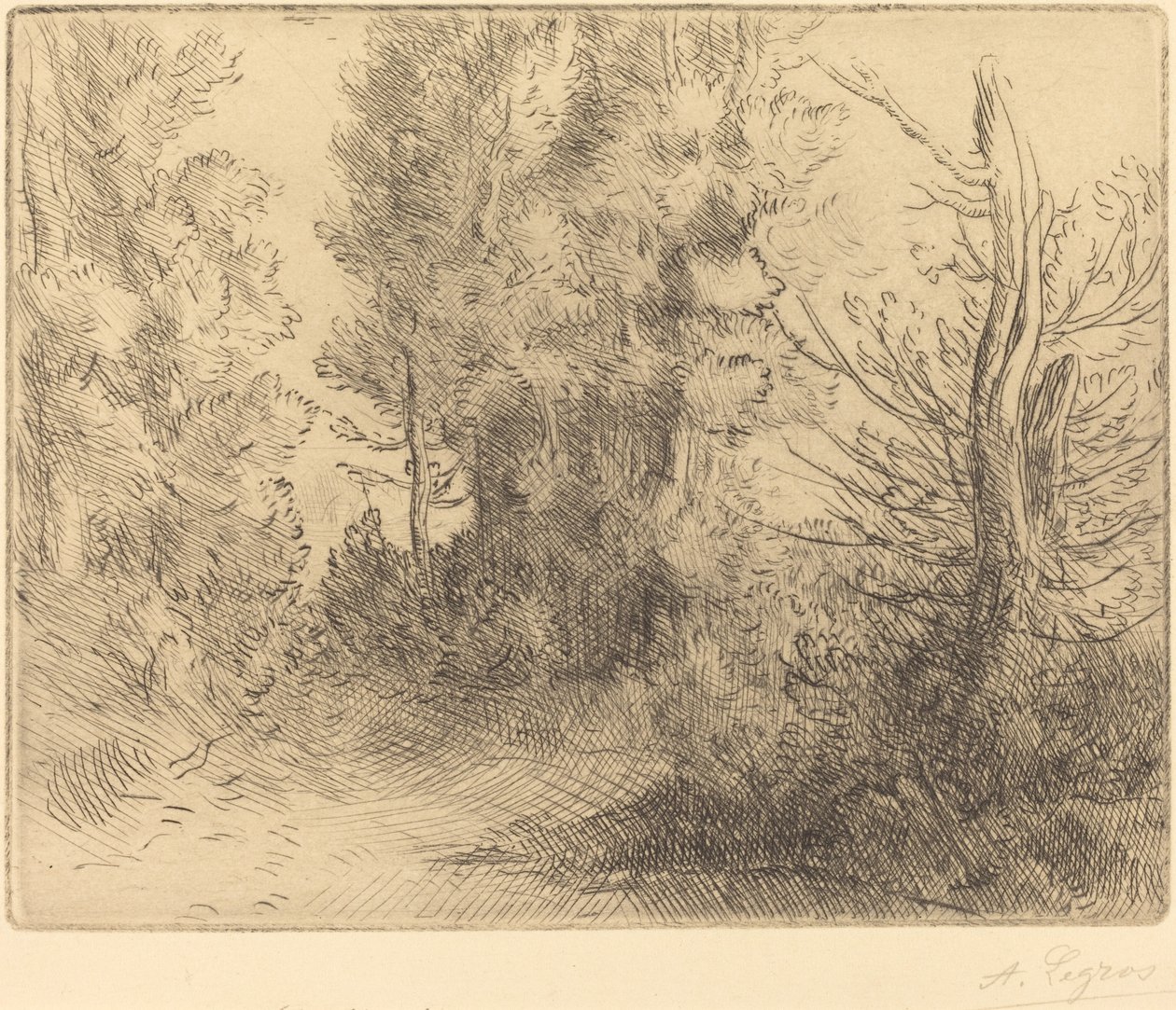 Manzara: Chailleux yakınında (Ödeme: Pres Chailleux) by Alphonse Legros
