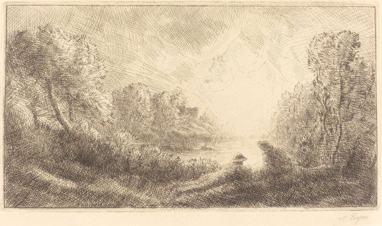 Manzara: Gün Doğumu by Alphonse Legros