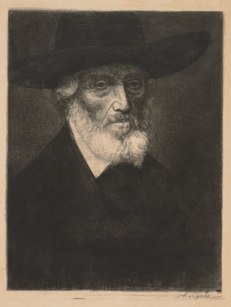 Thomas Carlyle'ın Büyük Portresi by Alphonse Legros