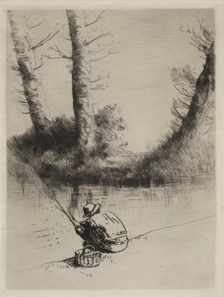 Angler. by Alphonse Legros