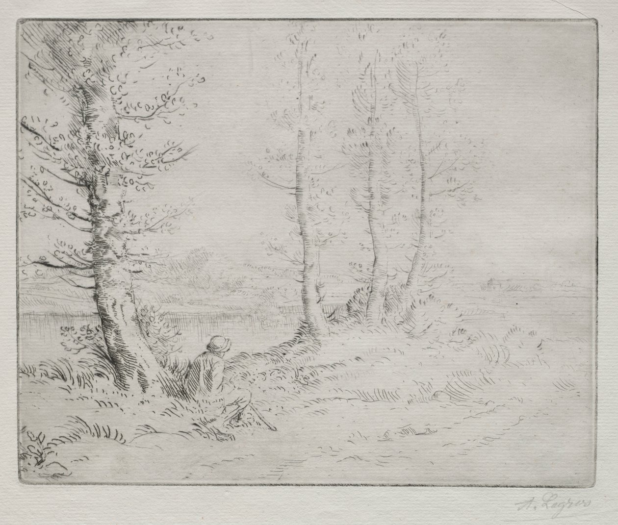 kıyı boyunca by Alphonse Legros