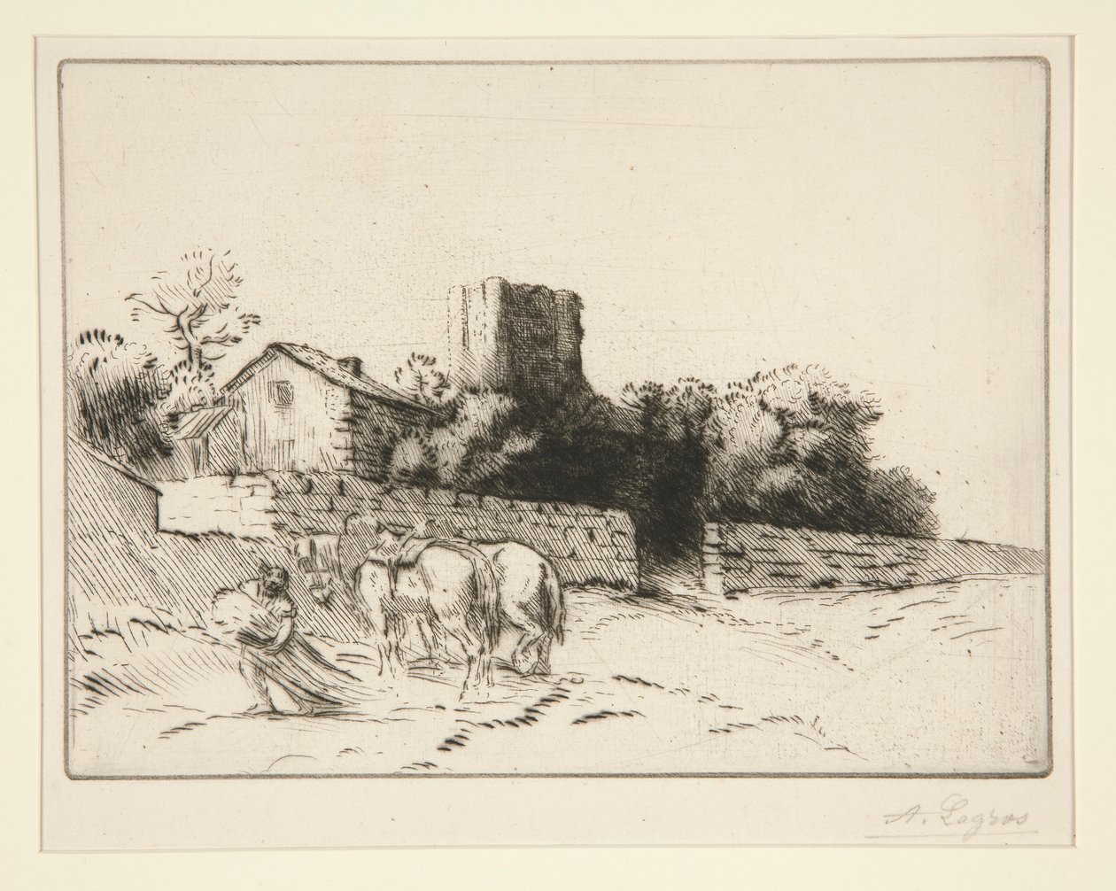 Le mur du presbytere (Rahibin Duvarı) by Alphonse Legros