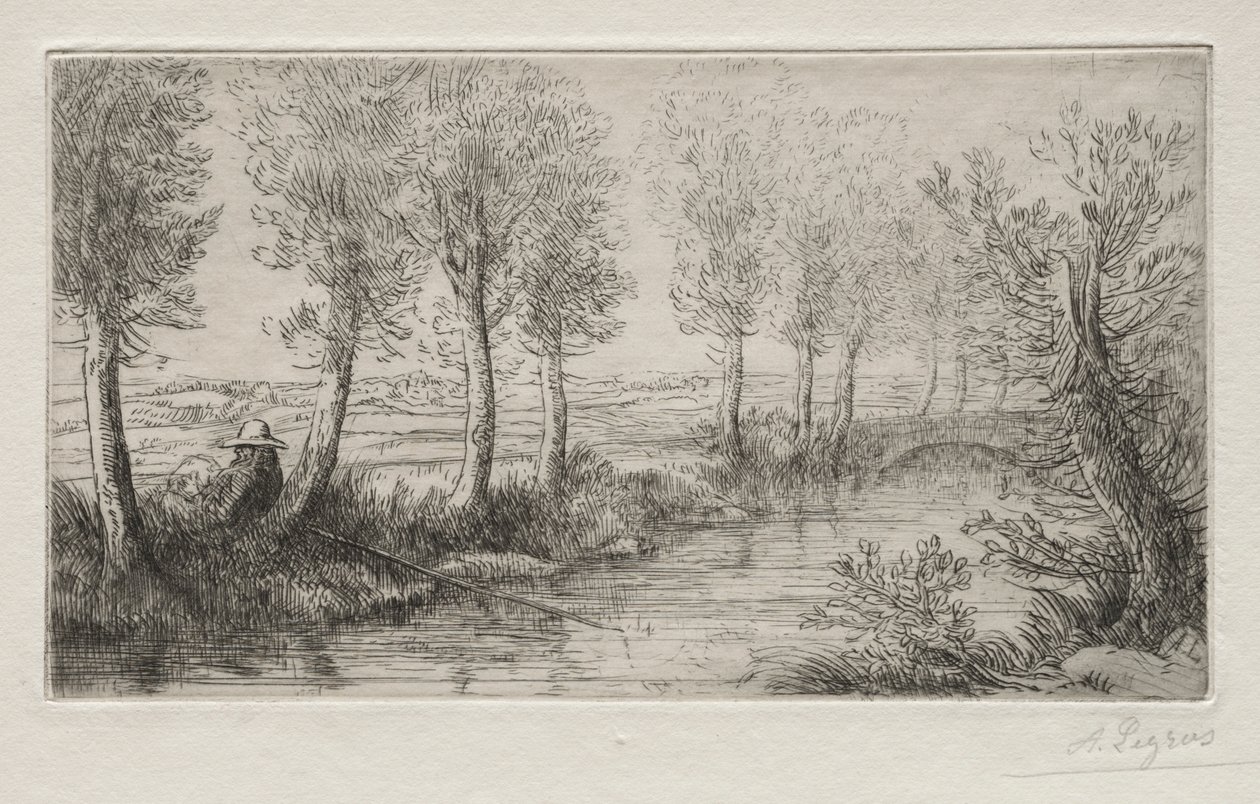 Değirmenin yanında. by Alphonse Legros