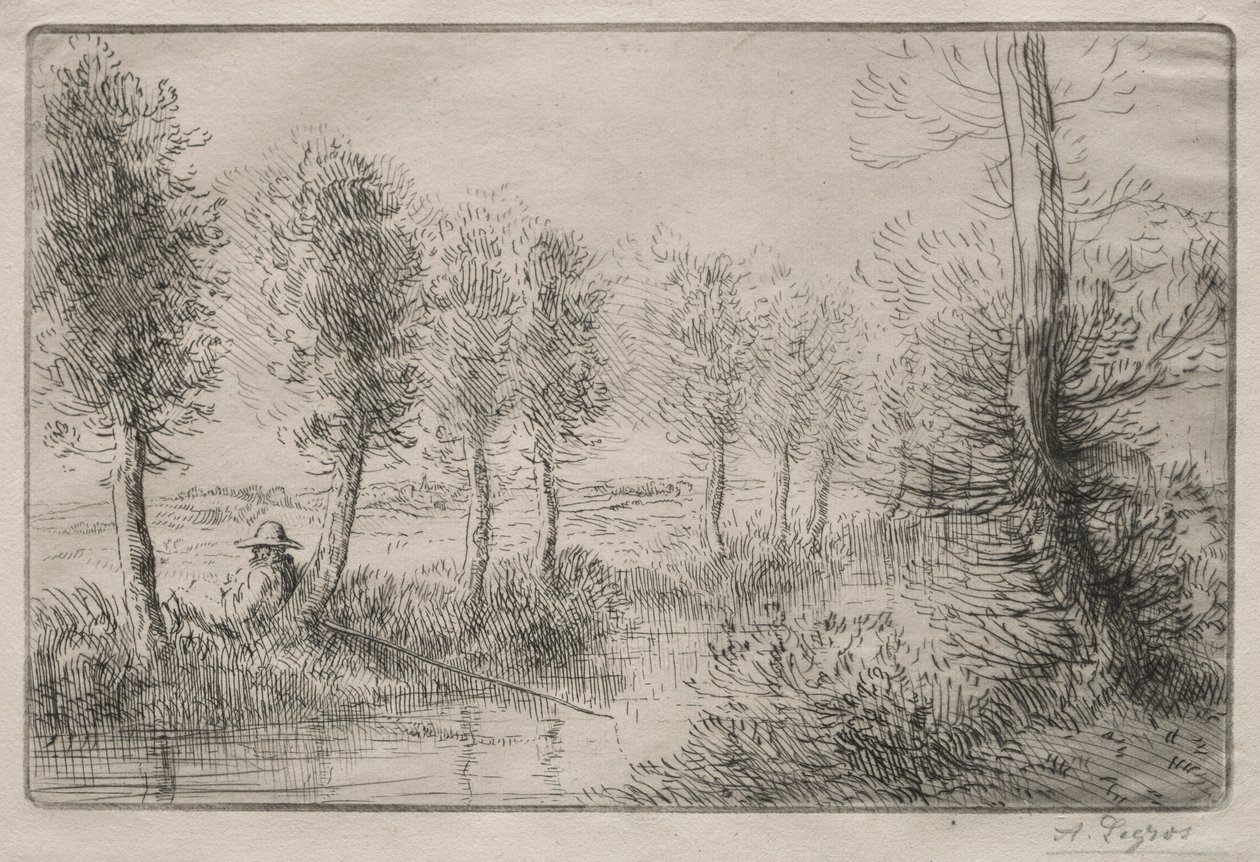 Değirmenin yanında. by Alphonse Legros