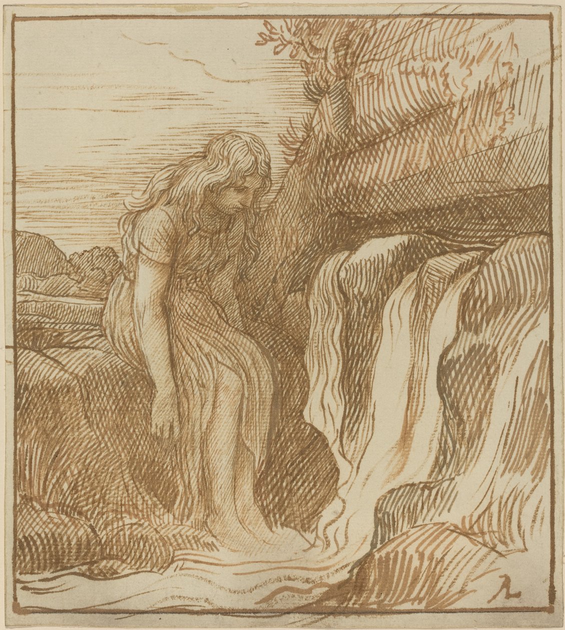 Kaynakta Köylü. by Alphonse Legros