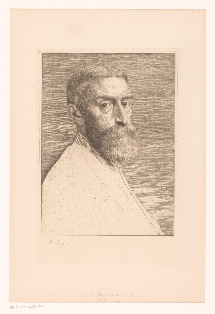 Portret van Edward Poynter by Alphonse Legros