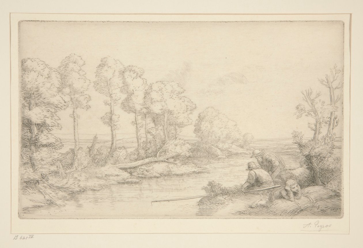 Nehir kenarında dinlenme by Alphonse Legros
