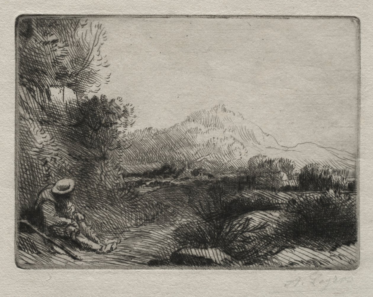 Yolcunun Geri Kalanı. by Alphonse Legros