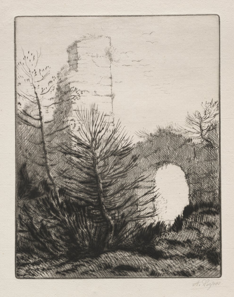 Bir Manastırın Kalıntıları by Alphonse Legros
