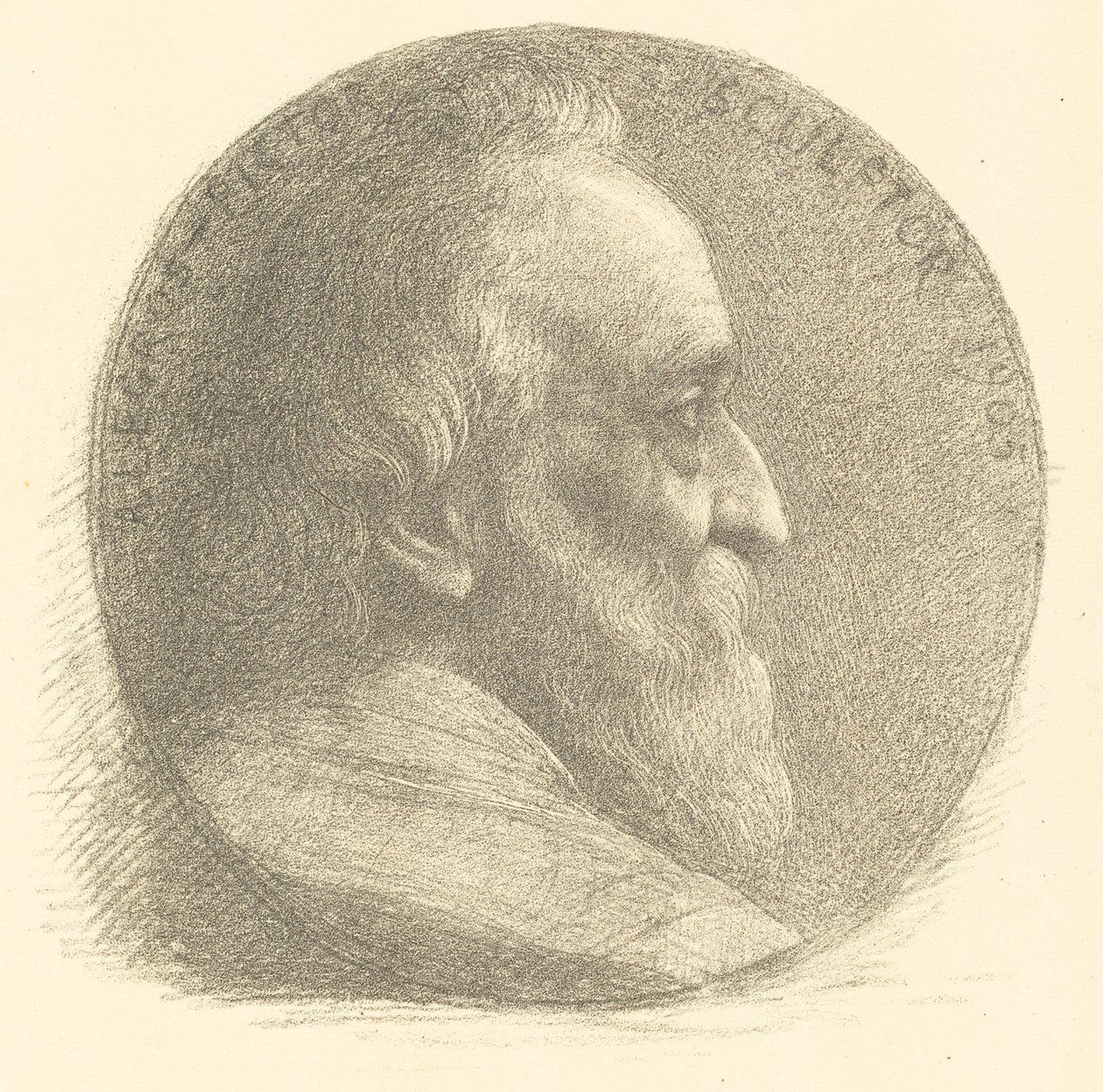 Otoportre, Madalyon, No.1, 9. plaka by Alphonse Legros