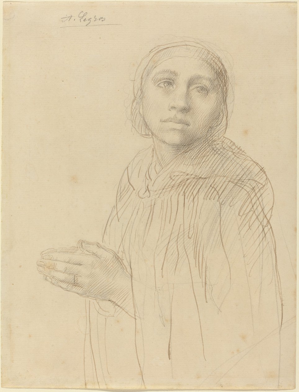 Dua Eden Kadının İncelenmesi by Alphonse Legros