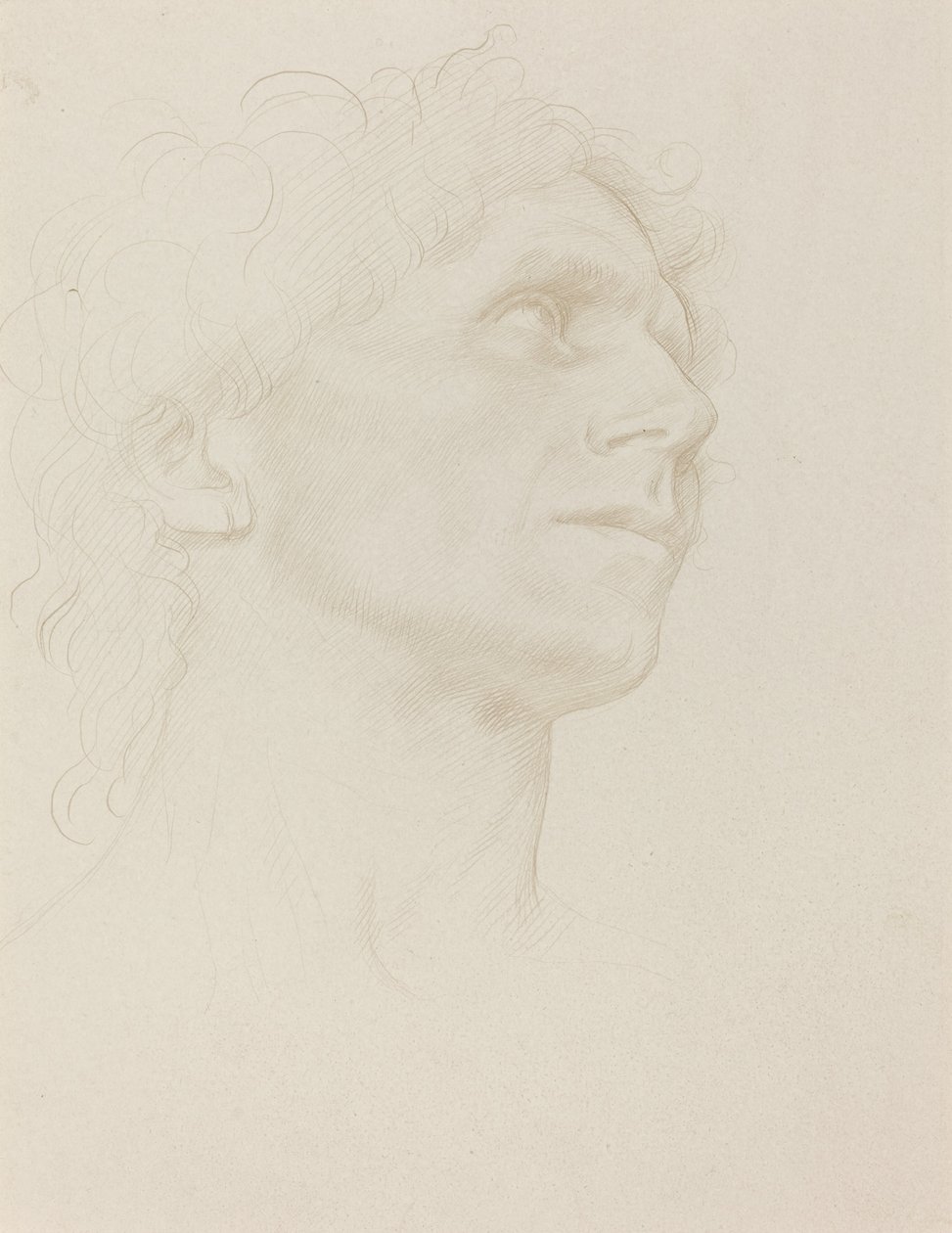 Kadının Başının İncelenmesi, Sağa Döndü. by Alphonse Legros