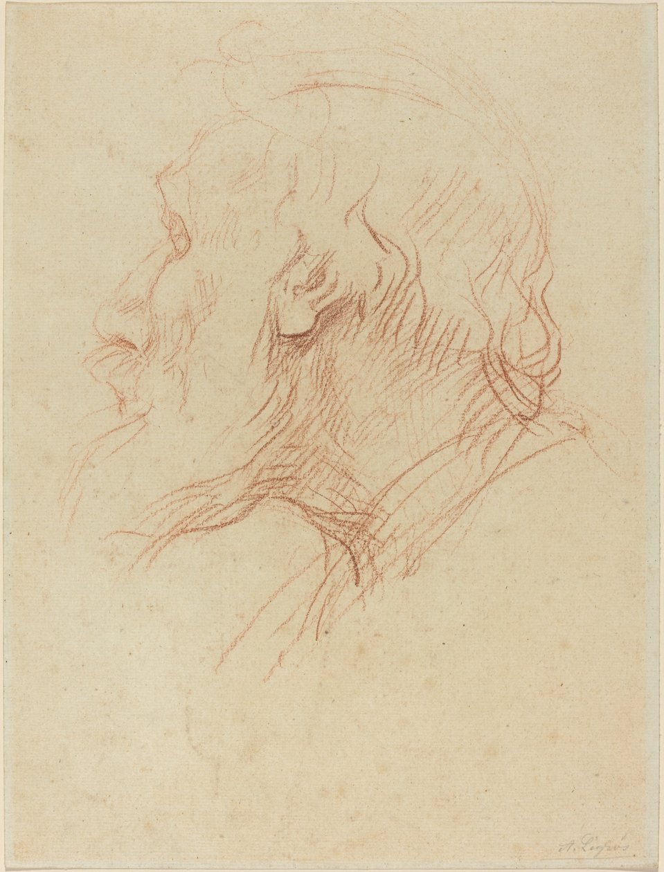 Bir Dilencinin Çalışması by Alphonse Legros