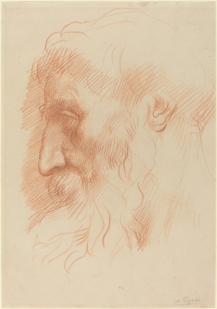 Bir Adamın Kafasının İncelenmesi [rekto] by Alphonse Legros