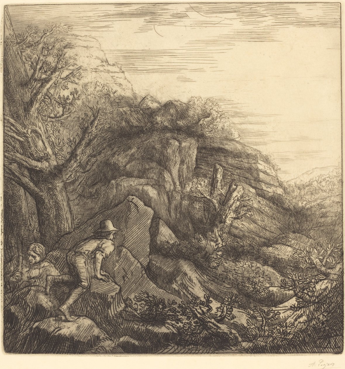Gün doğumu (Gün doğumu) by Alphonse Legros