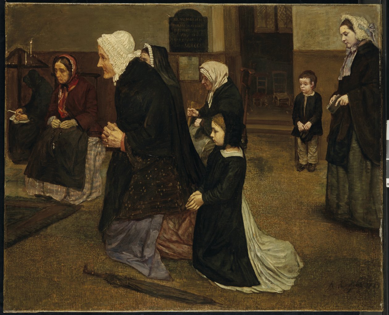 Angelus, 1859 by Alphonse Legros