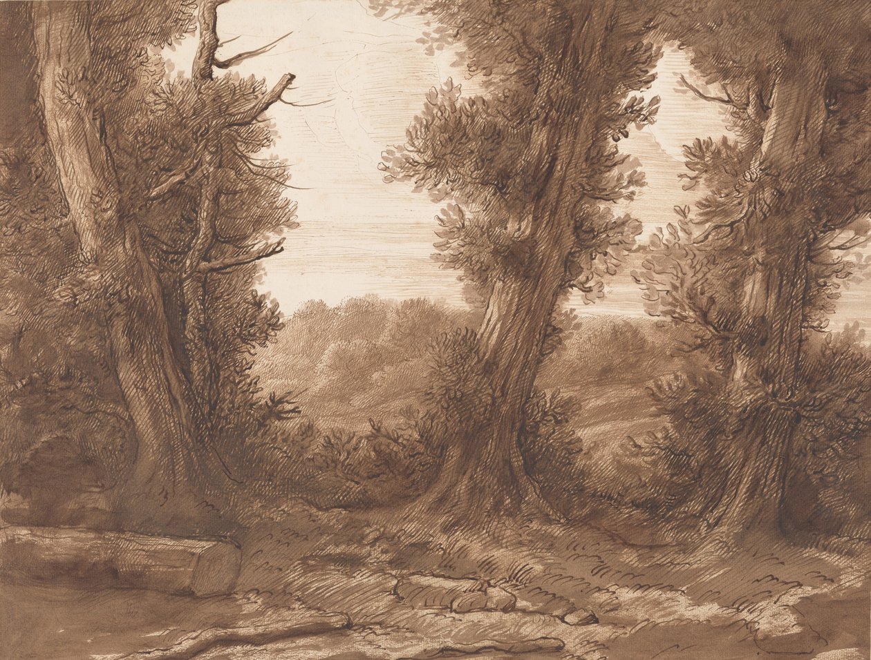 Büyük Ağaçlar. by Alphonse Legros