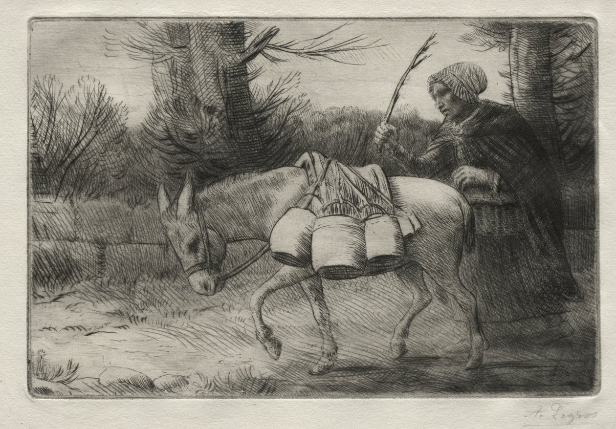 Boulogne Süt Kızı (Üçüncü Tabak) by Alphonse Legros