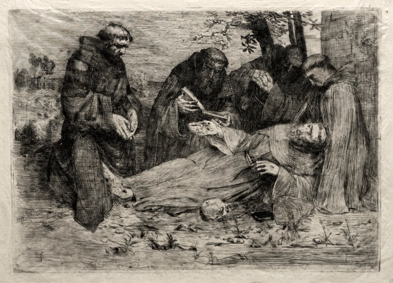 Aziz Francis'in Ölümü. by Alphonse Legros