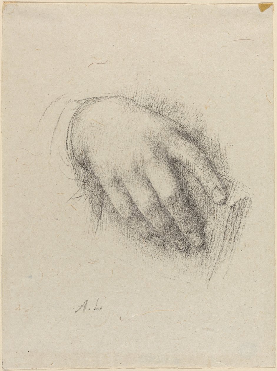 Sanatçının Kızının Eli. by Alphonse Legros