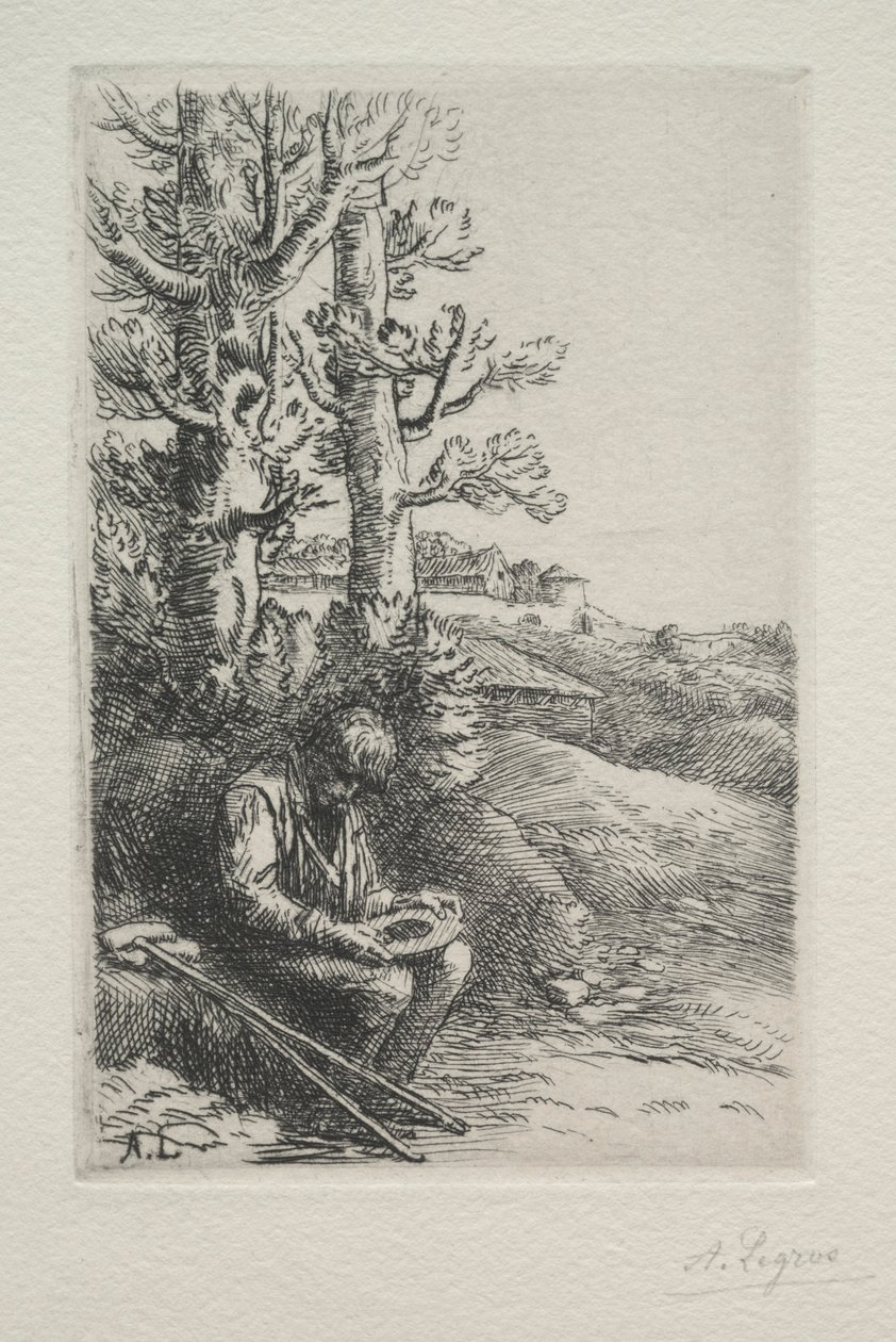 Küçük Dilenci. by Alphonse Legros