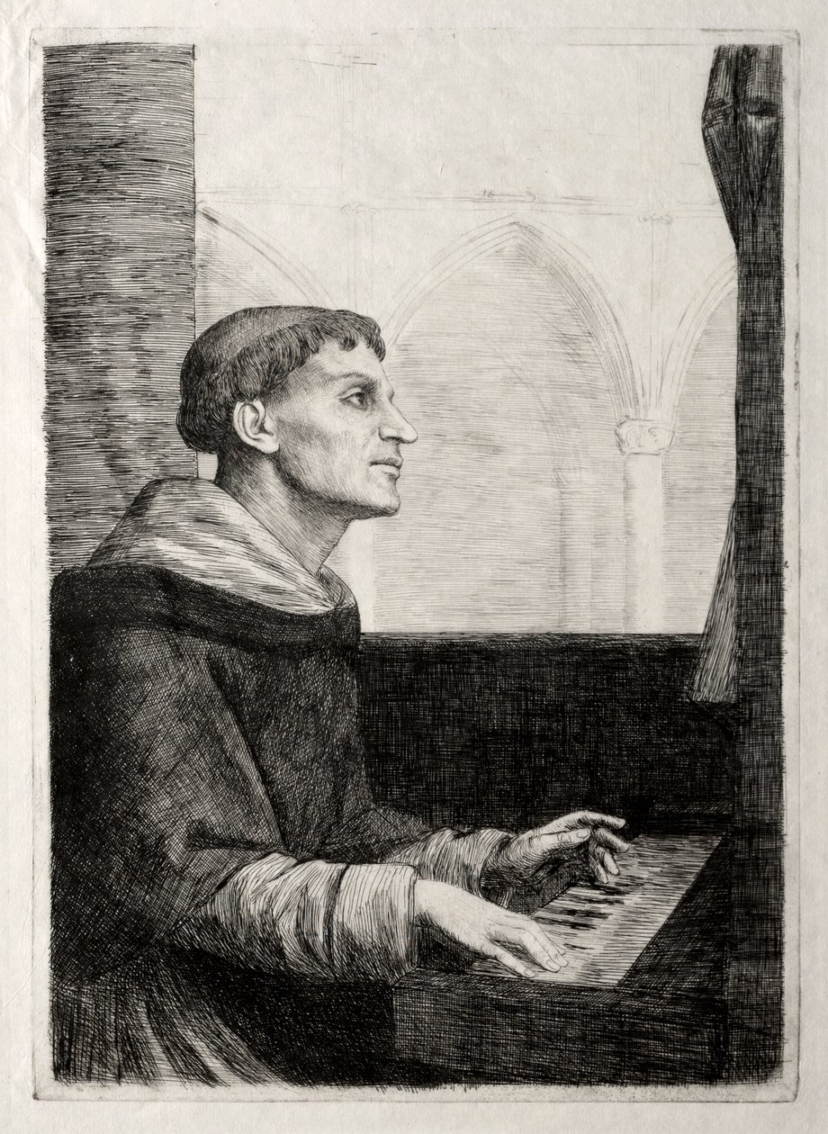 Organdaki Keşiş. by Alphonse Legros
