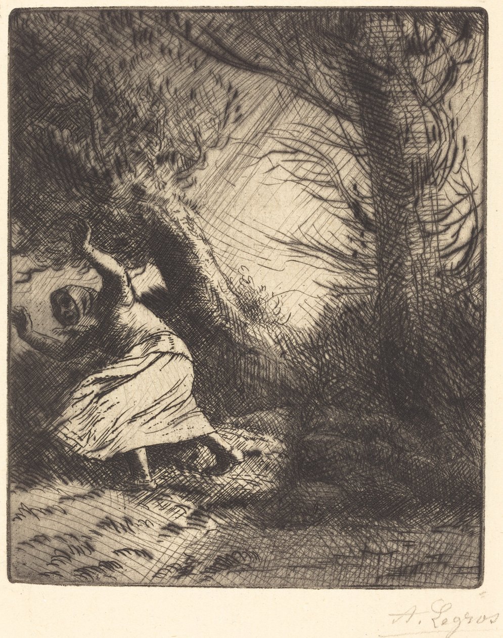 Gök Gürültüsü Bir yıldırım. by Alphonse Legros