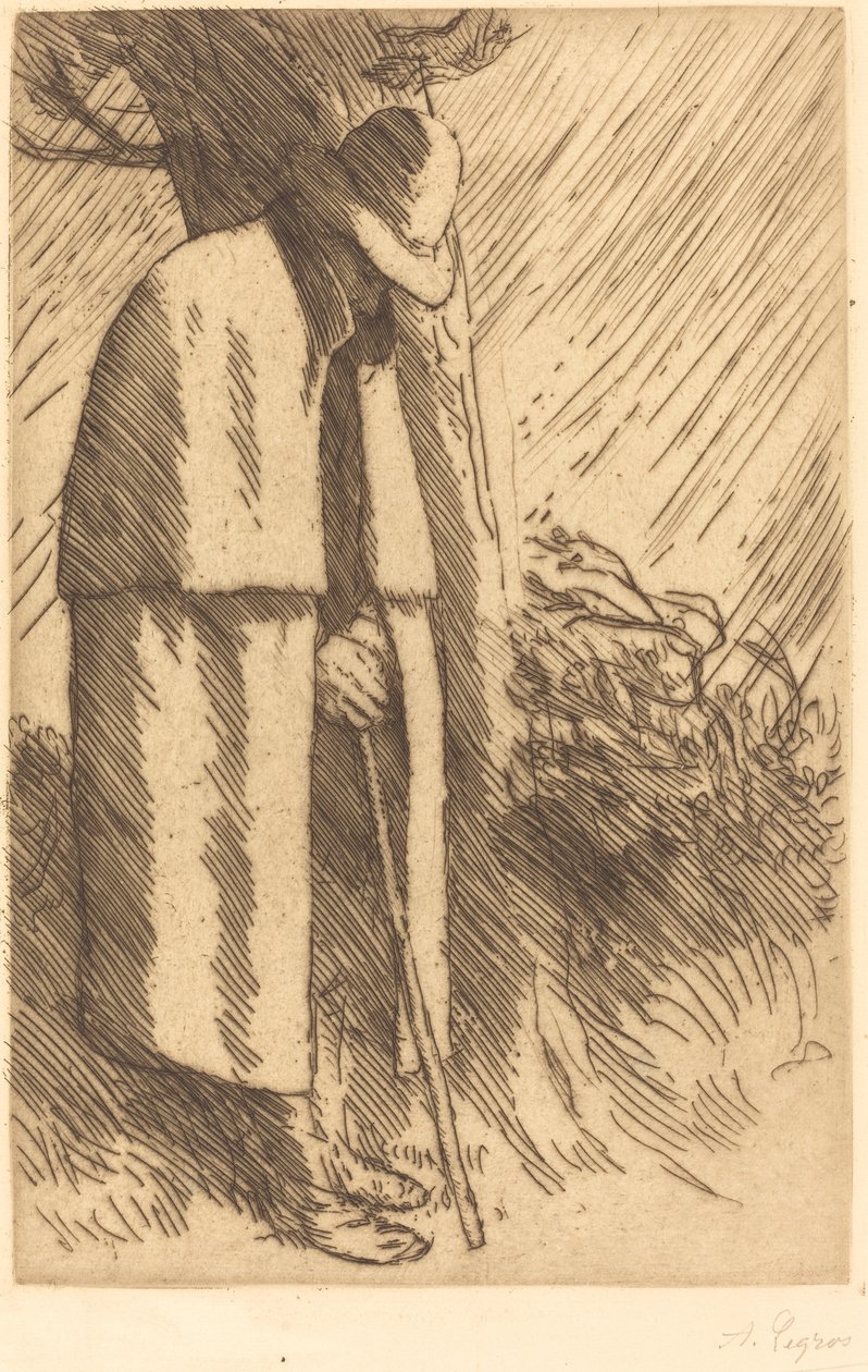Sığınak alan gezgin by Alphonse Legros