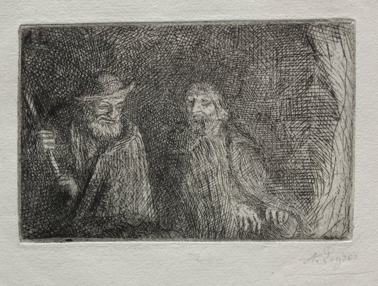 İki Çoban İki Çoban. by Alphonse Legros