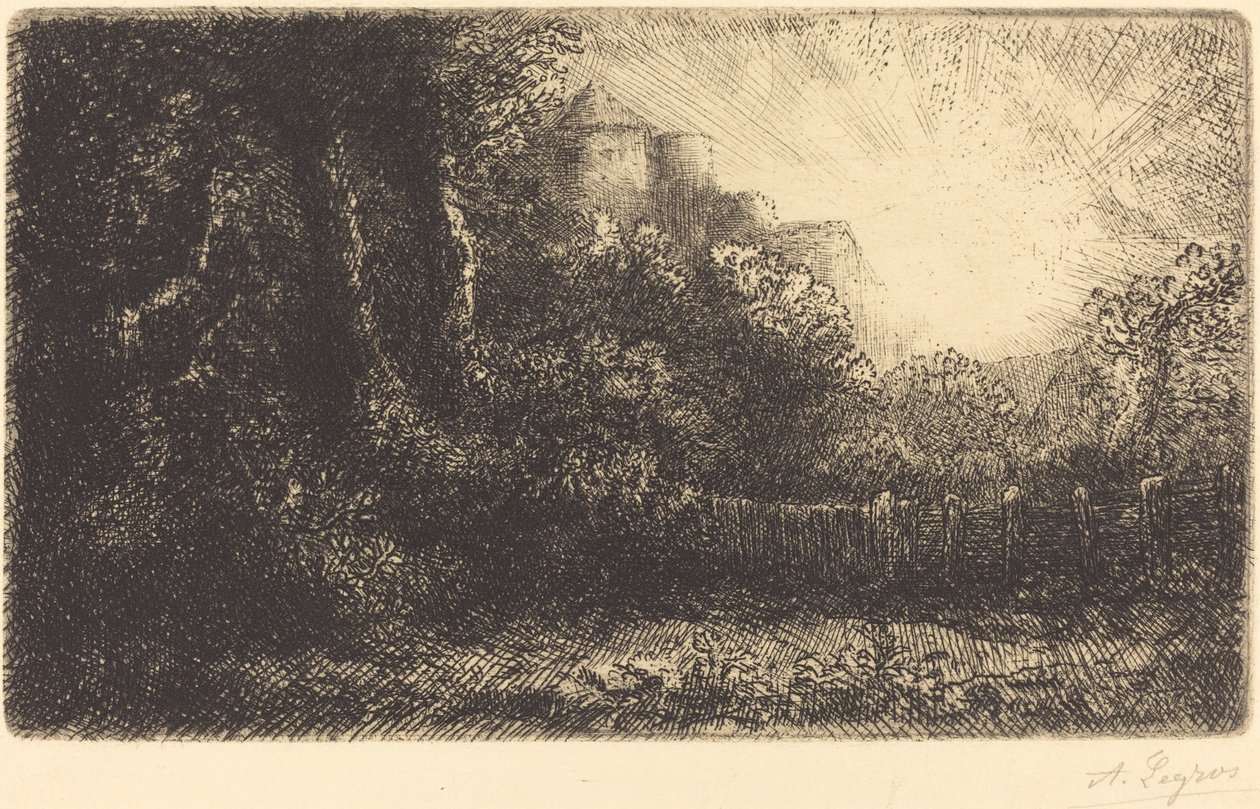 Bir Şato Görünümü (Chateau de Poillet) by Alphonse Legros