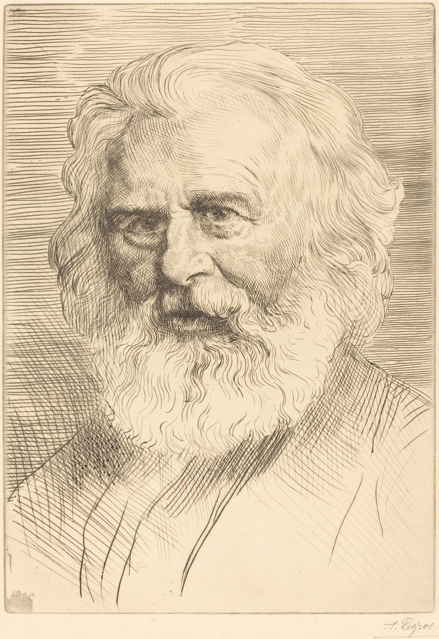 W.H. Longfellow, 1. plaka. by Alphonse Legros