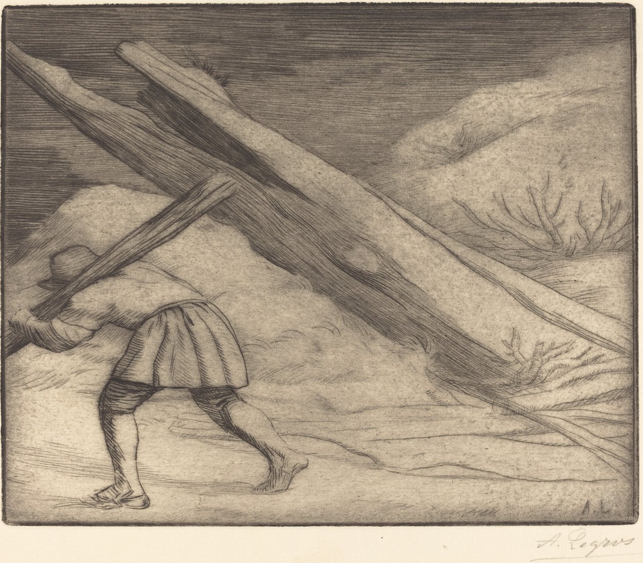 Kış, 1. plaka by Alphonse Legros