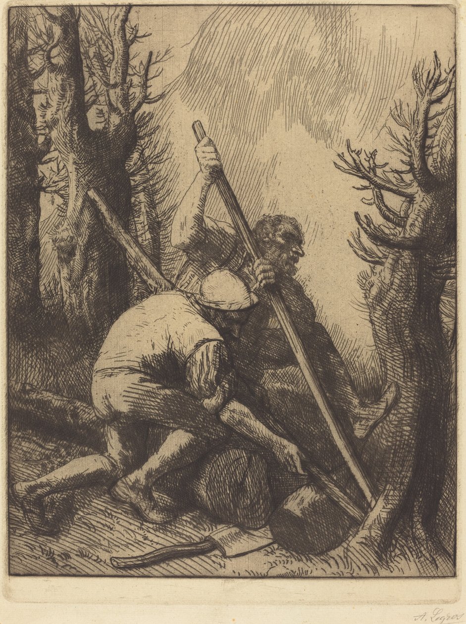 Oduncular, 3. plaka (Les bucherons) by Alphonse Legros