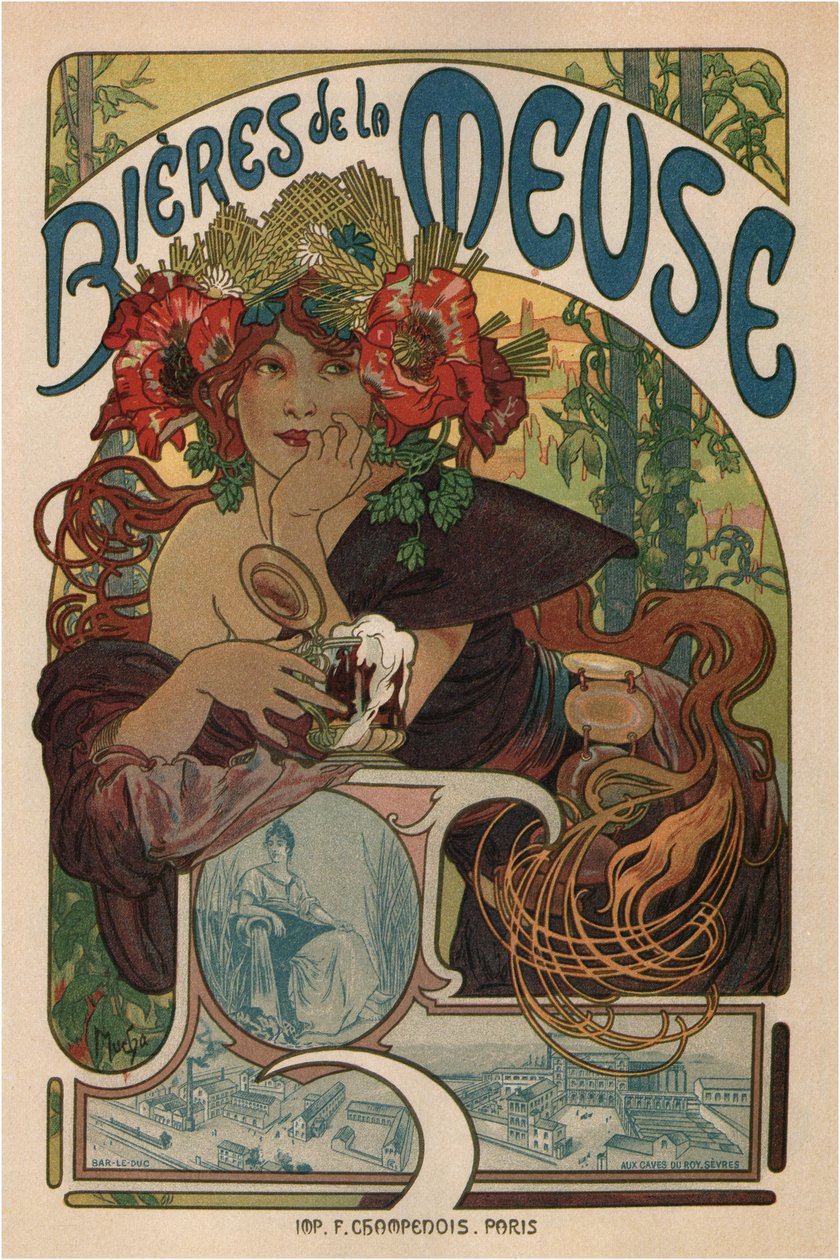 Meuse biraları by Alphonse Marie Mucha