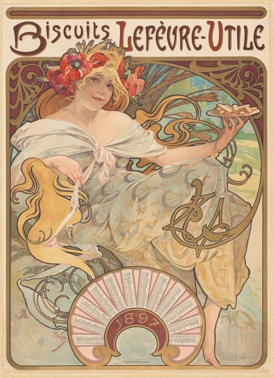 Lefèvre-Faydalı çerezler by Alphonse Marie Mucha