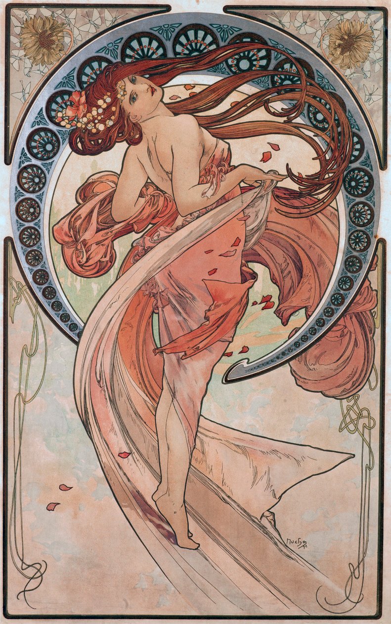 Dans (Gül) by Alphonse Mucha