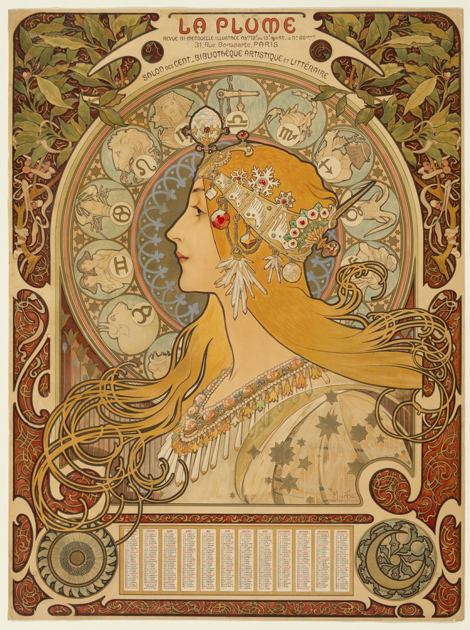 Zodyak ("Tüy") by Alphonse Marie Mucha