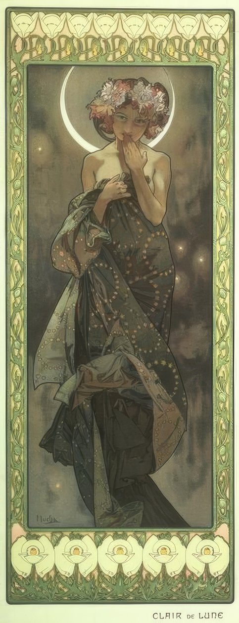 Ay ışığı by Alphonse Mucha
