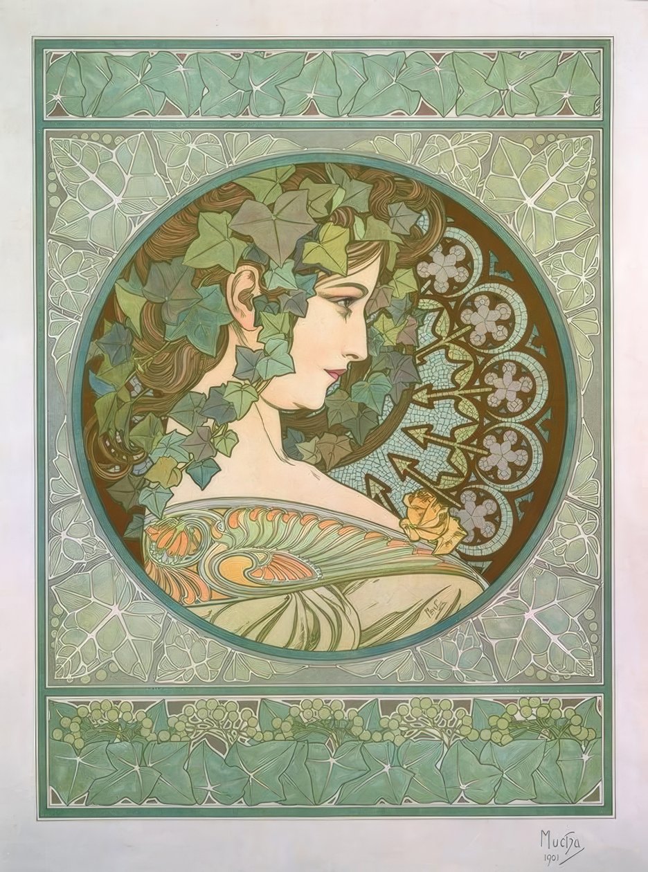 sarmaşık by Alphonse Mucha