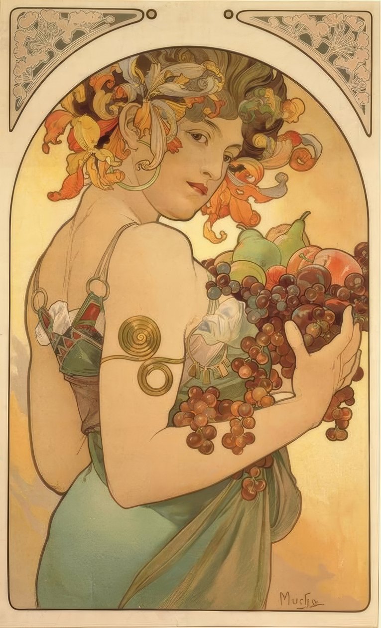 meyve by Alphonse Mucha