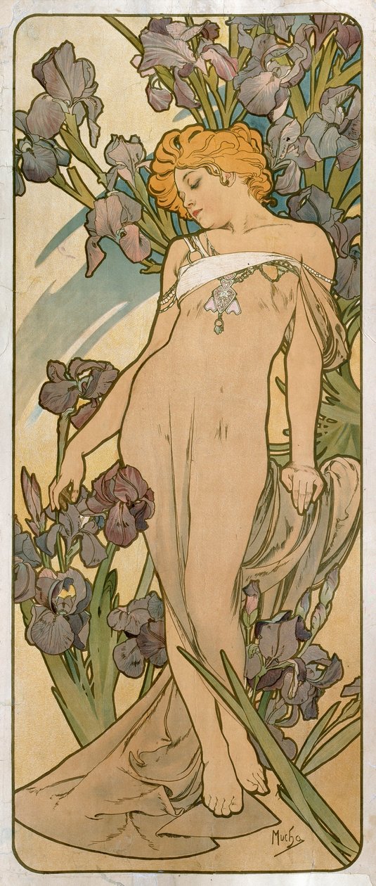 İrisler, 1898. by Alphonse Mucha