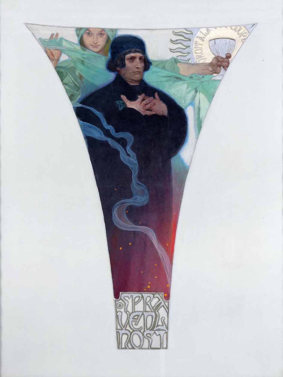 John Hus, 1911 by Alphonse Mucha