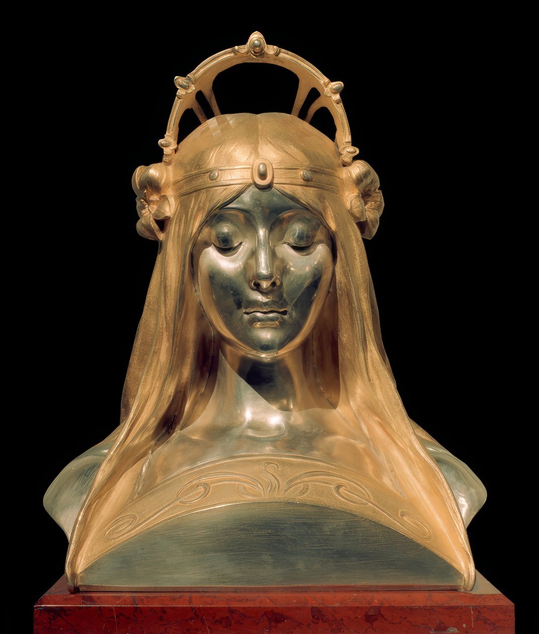 Bir kızın başı by Alphonse Mucha