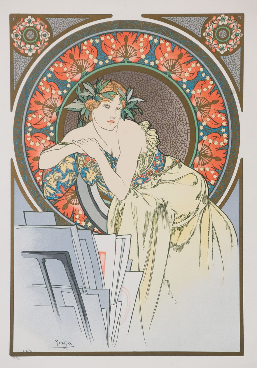 Gelincikli Kadın, 1898. by Alphonse Mucha